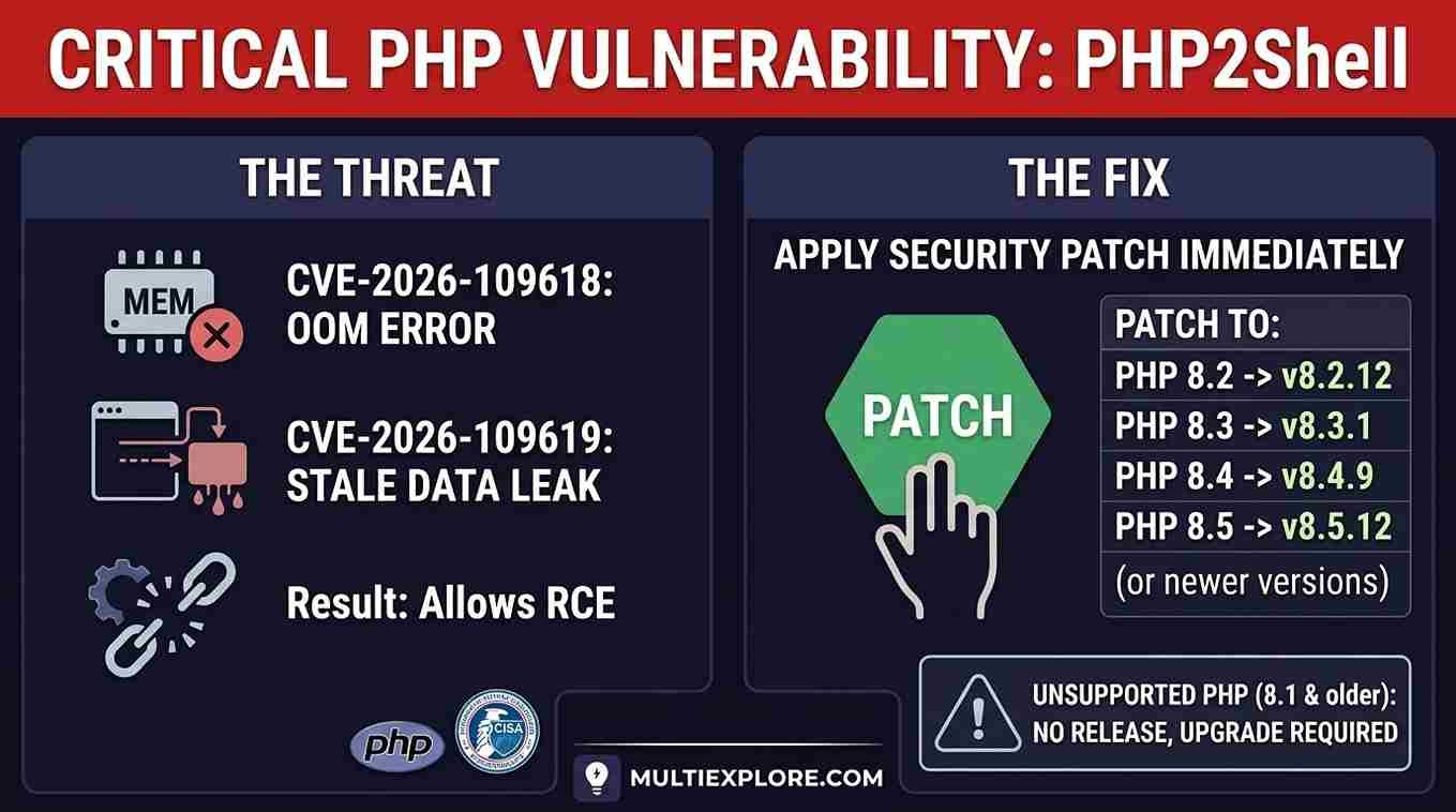 Critical PHP vulnerability emergency security patch for WordPress websites